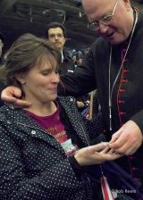 2013 Lourdes Pilgrimage - SUNDAY Cardinal Dolan Presents Malades Medals Pius X (50/71)